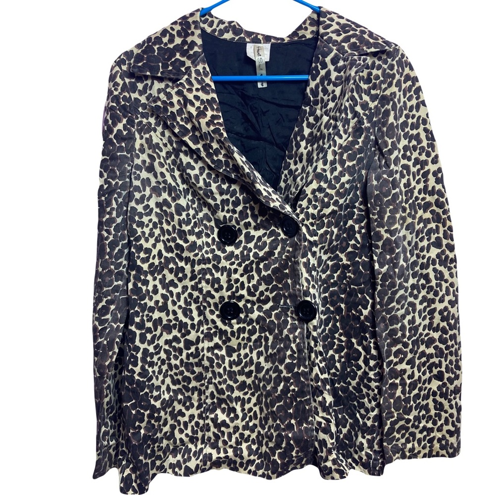 Heart Soul Leopard Jacket Size Large